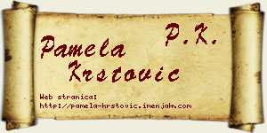 Pamela Krstović vizit kartica